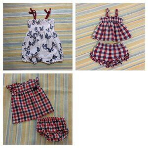 ⭐ Baby Girl Patriotic summer sets size 12m